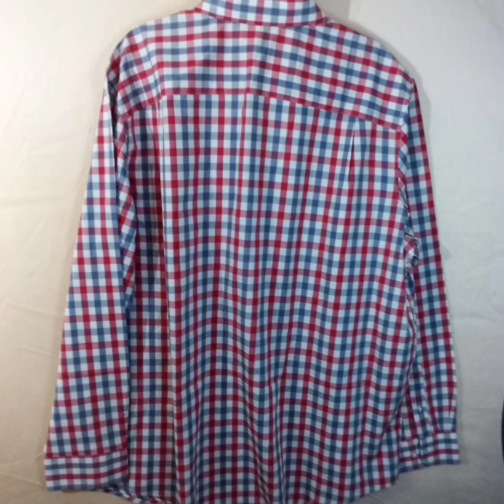 Goerge 🦚 Men's Checkered Shirt - Red, Blue, White